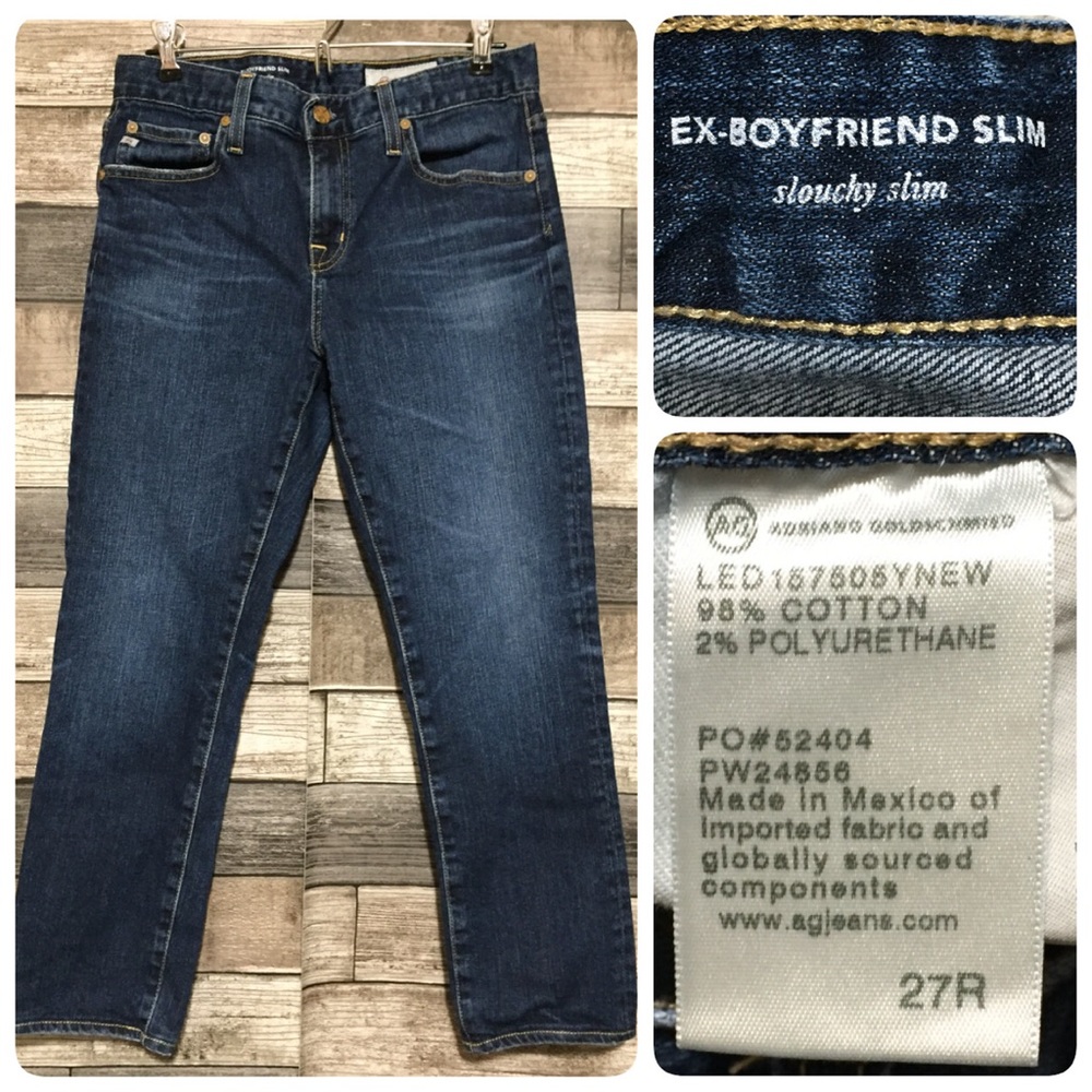 Ag Adriano Goldschmied Ex-Boyfriend Slim Jeans in Dark Blue